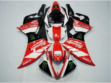 Best 2012-2014 Red White Rocol Yamaha YZF R1 Replacement Motorcycle Fairings