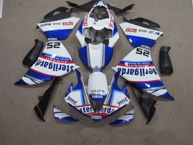 Best 2012-2014 White Blue Volvo Sterilgarda 25 Yamaha YZF R1 Motorcycle Fairings Kit