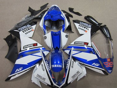 Best 2012-2014 Blue White Pizzoli Yamaha YZF R1 Motorcycle Fairings