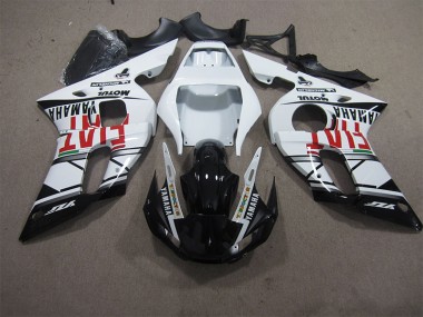 Best 1998-2002 White Black Fiat Yamaha YZF R6 Motorbike Fairing Kits