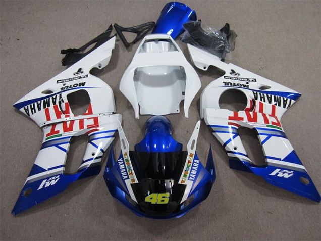 Best 1998-2002 White Blue Fiat 46 Yamaha YZF R6 Motorcycle Fairings Kits Best 1998-2002 White Blue Fiat 46 Yamaha YZF R6 Motorcycle Fairings Kits