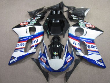 Best 1998-2002 BM FIMER VOLVO Blue White Black Yamaha YZF R6 Motor Fairings