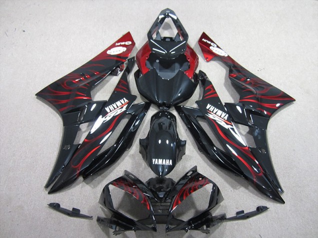 Best 2006-2007 Black Red Flame Yamaha YZF R6 Motorcycle Bodywork Best 2006-2007 Black Red Flame Yamaha YZF R6 Motorcycle Bodywork
