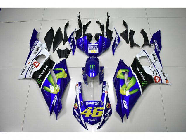 Best 2017-2021 Monster Blue Movistar 46 Yamaha YZF R6 Motorcycle Bodywork Best 2017-2021 Monster Blue Movistar 46 Yamaha YZF R6 Motorcycle Bodywork